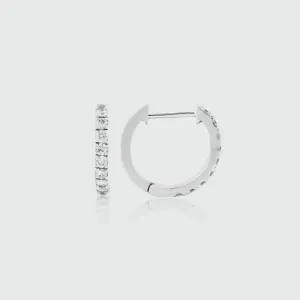 Dovehouse Sterling Silver & Cubic Zirconia Hoop Earrings