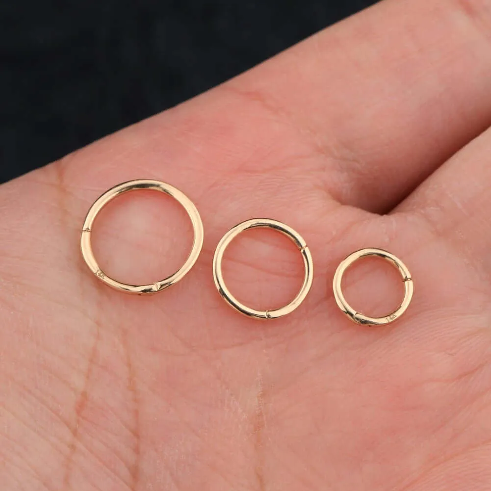 14K Gold 18G Nose Hoop Ring