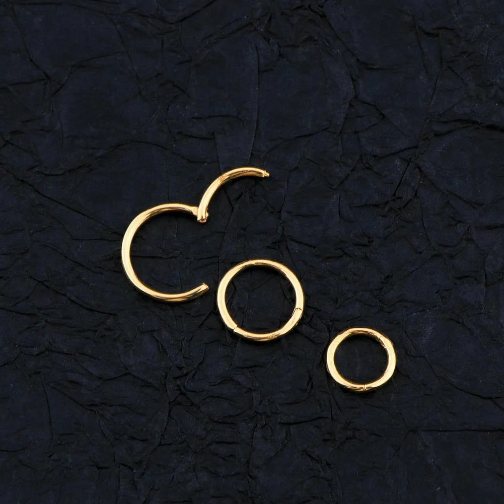 14K Gold 18G Nose Hoop Ring