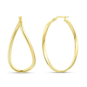 14K Gold Elephant Hoop Earrings