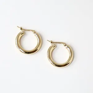 14k Yellow Gold 2.5X15mm Tube Hoop