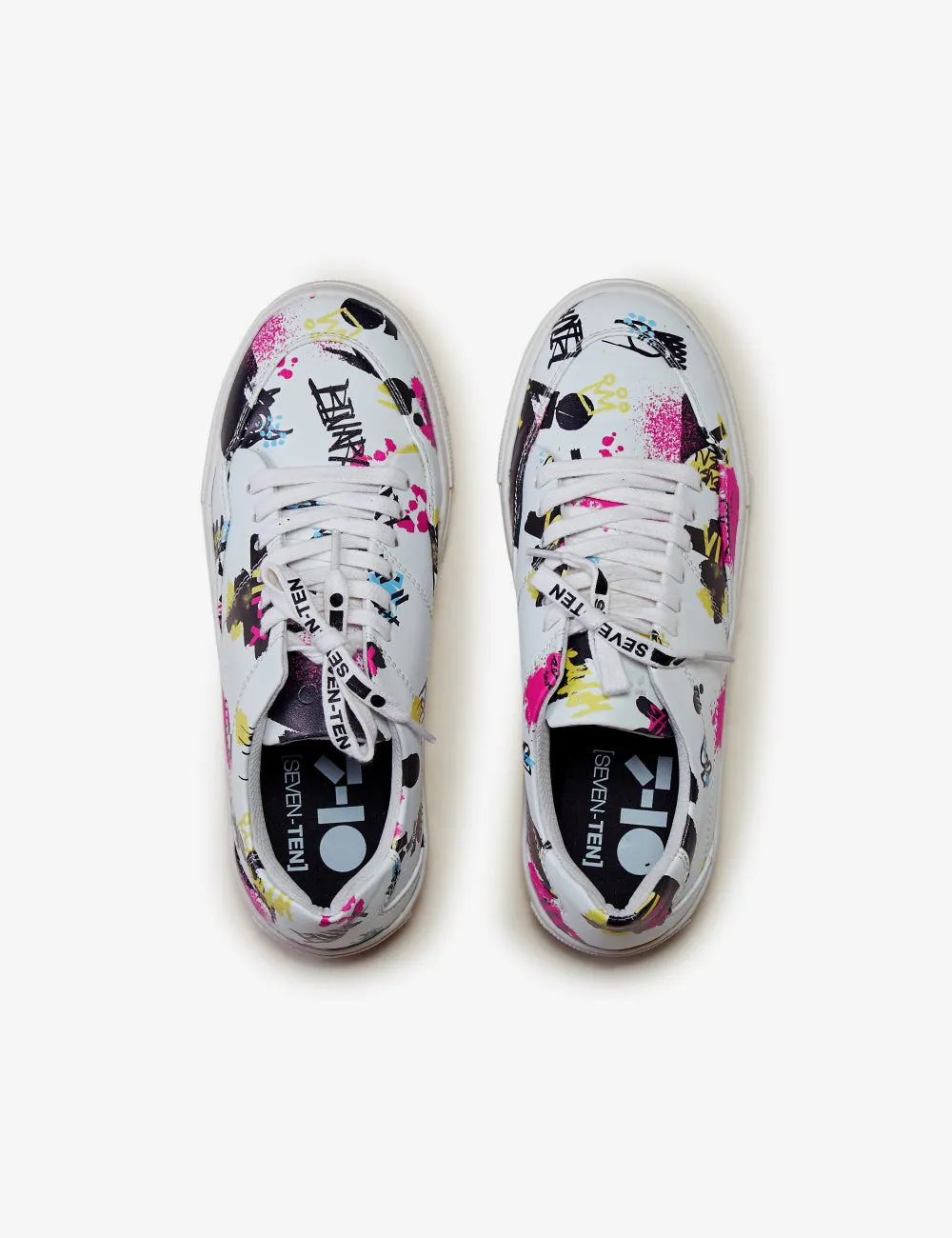 303 cmyk graffiti print low-top sneaker