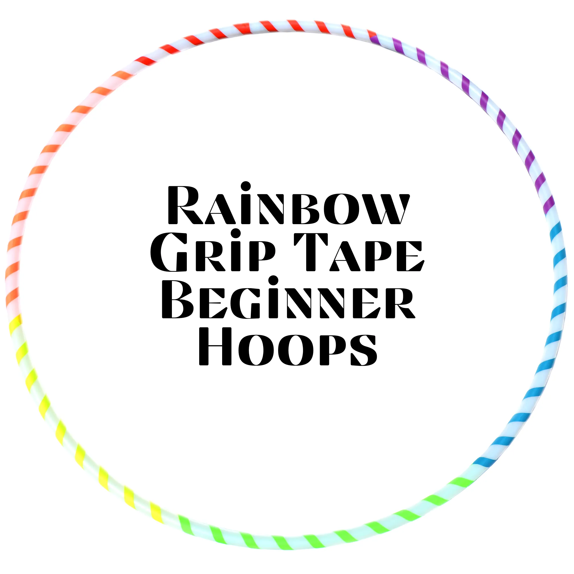 40" - Rainbow Grip Tape Beginner Hula Hoops