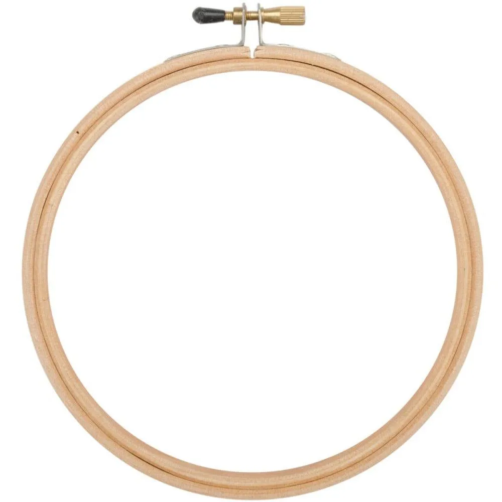 6” Wood Embroidery Hoop W/Round Edges By Frank A. Edmunds