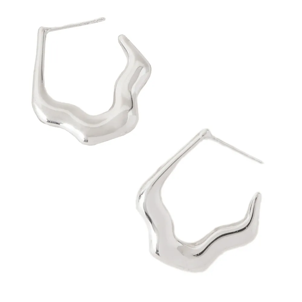 925 Pure Sterling St Silver Plated Bubble Hoops  For Women By Accessorize London