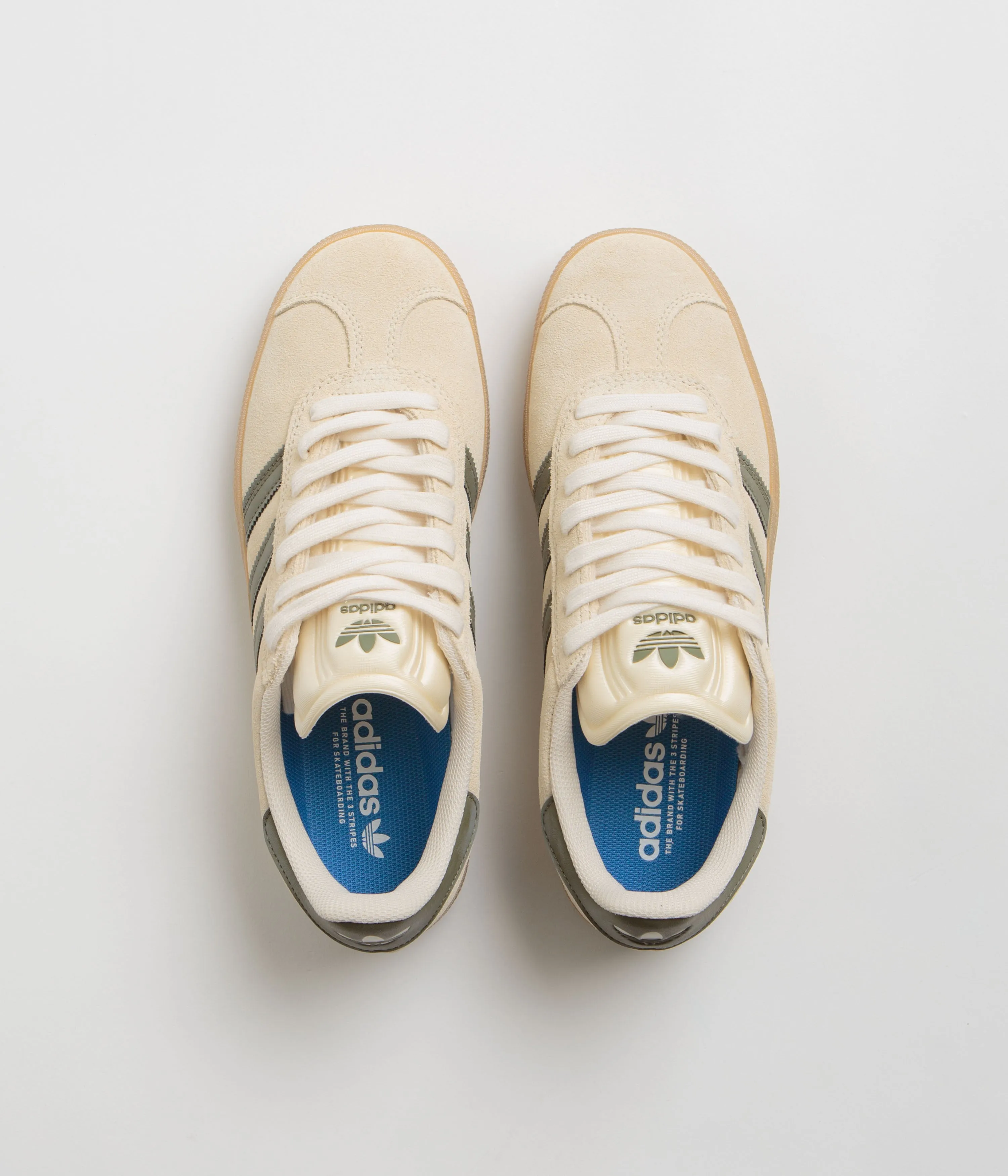 Adidas Gazelle ADV Shoes - Ecru Tint / Focus Olive / Gum