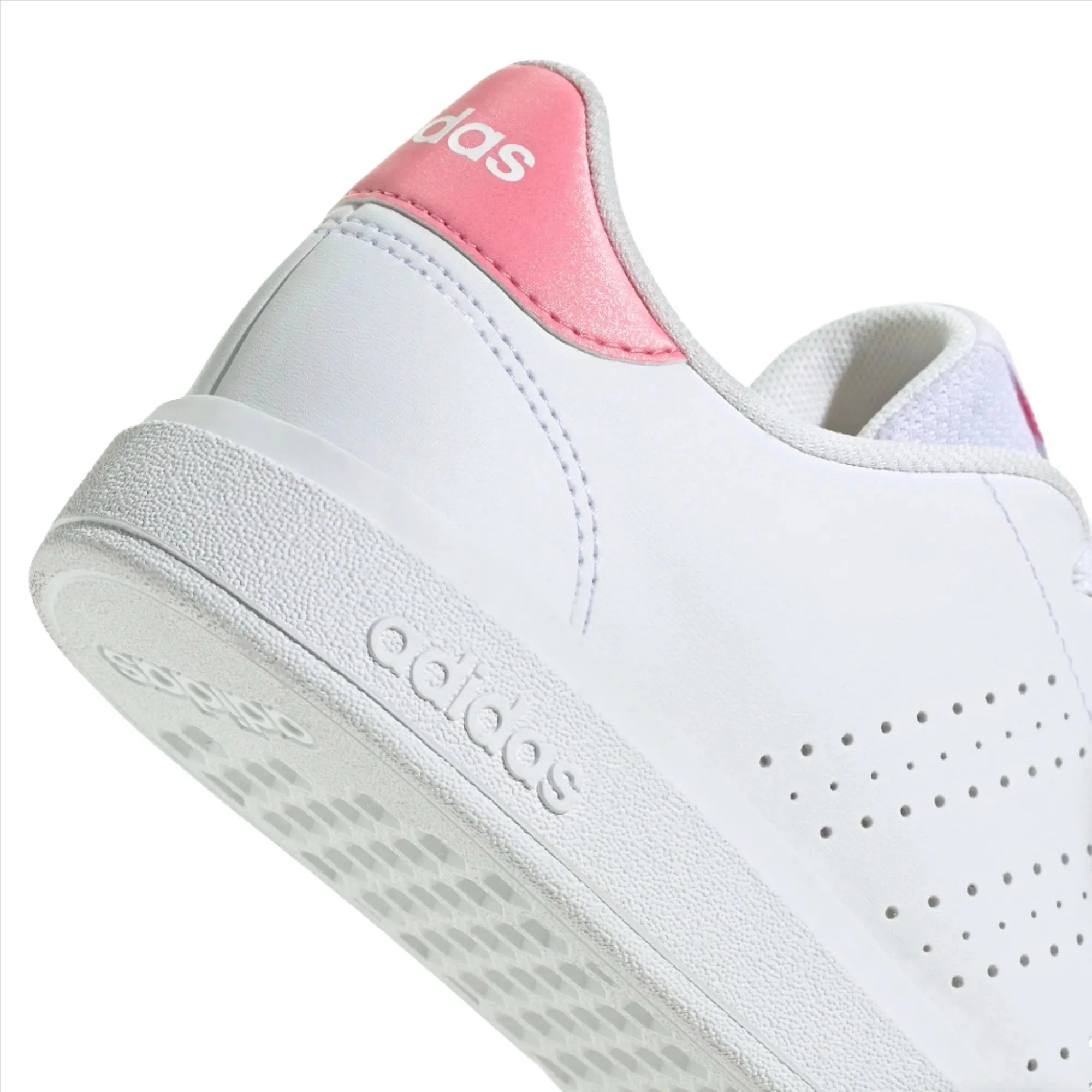 Adidas Girls Trainer Advantage Base 2.0 J White/Pink/Black