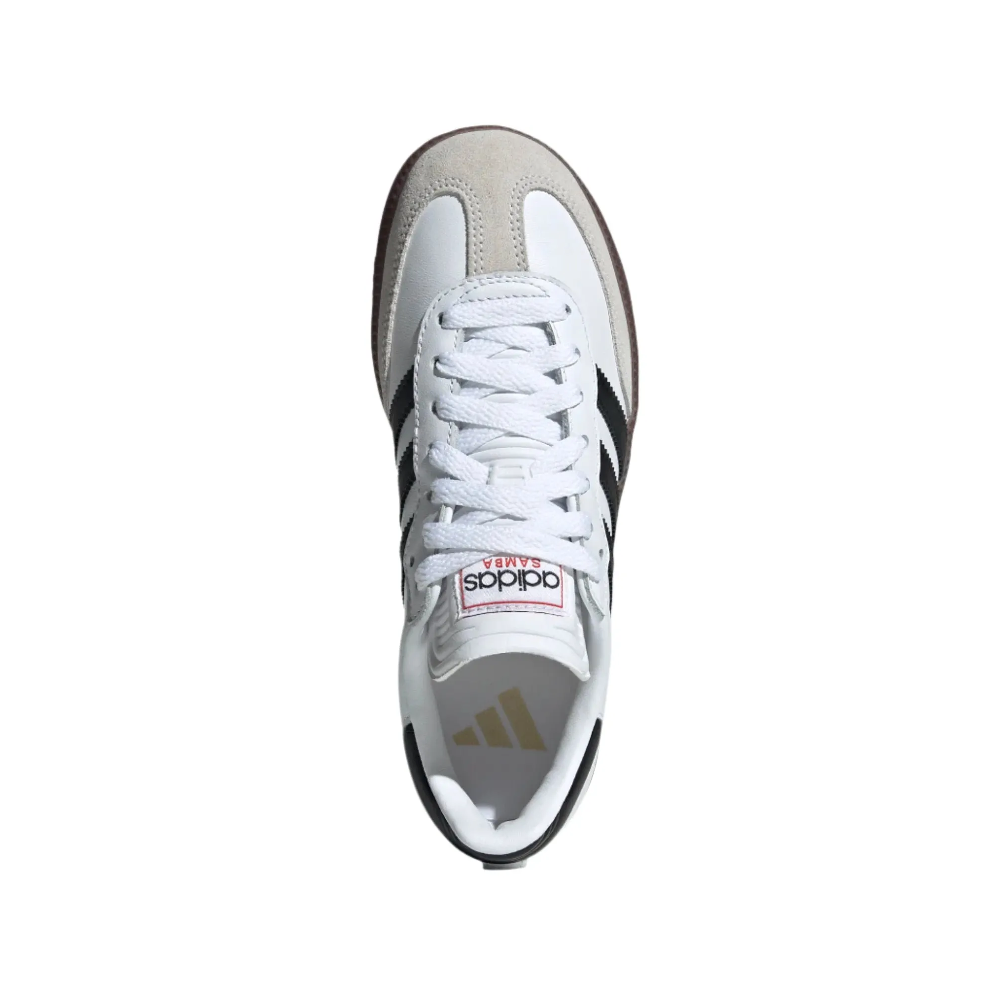 ADIDAS JR SAMBA SHOES-WHITE