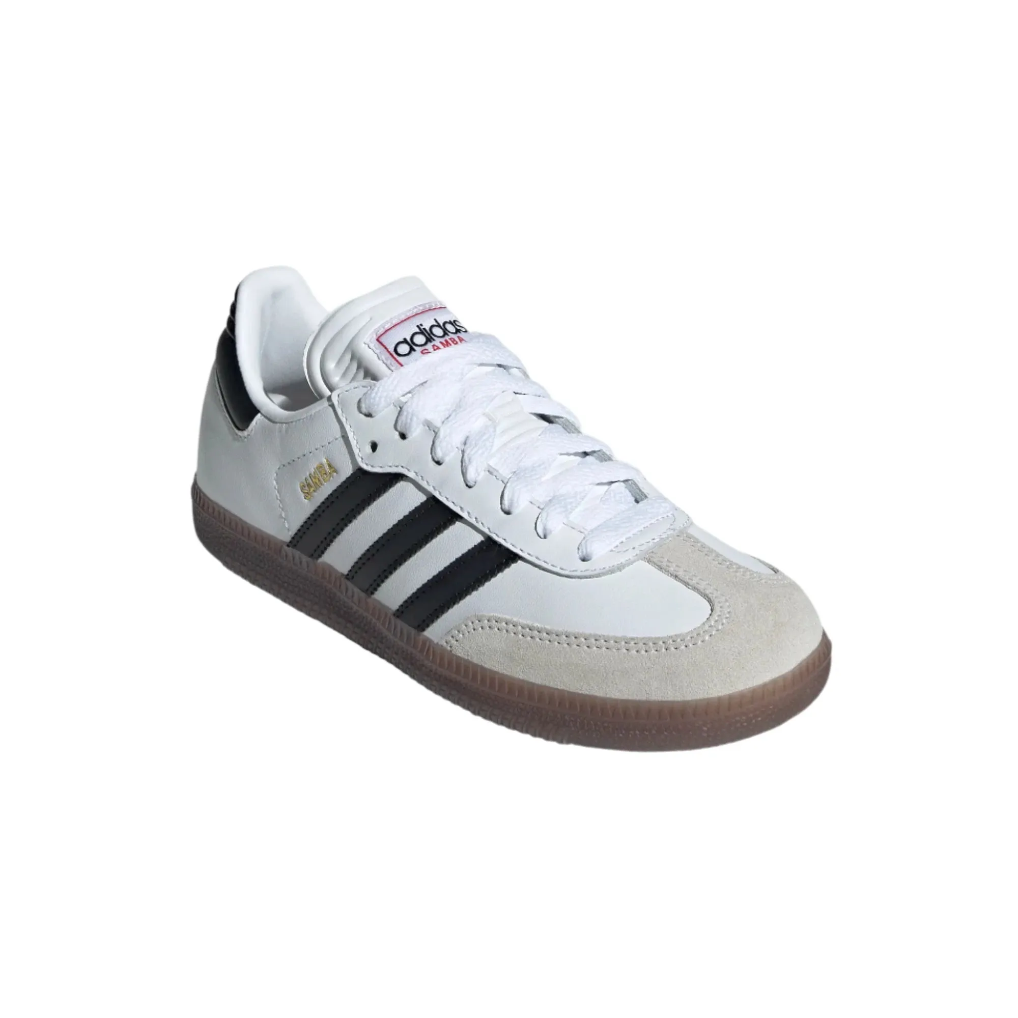 ADIDAS JR SAMBA SHOES-WHITE