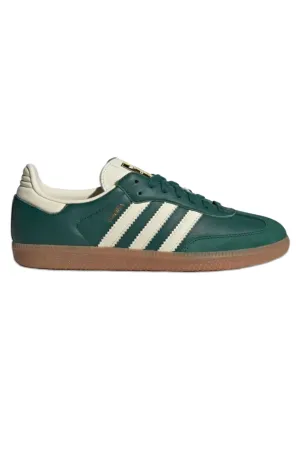 Adidas Originals Samba OG Trainers In Forest Green And Beige