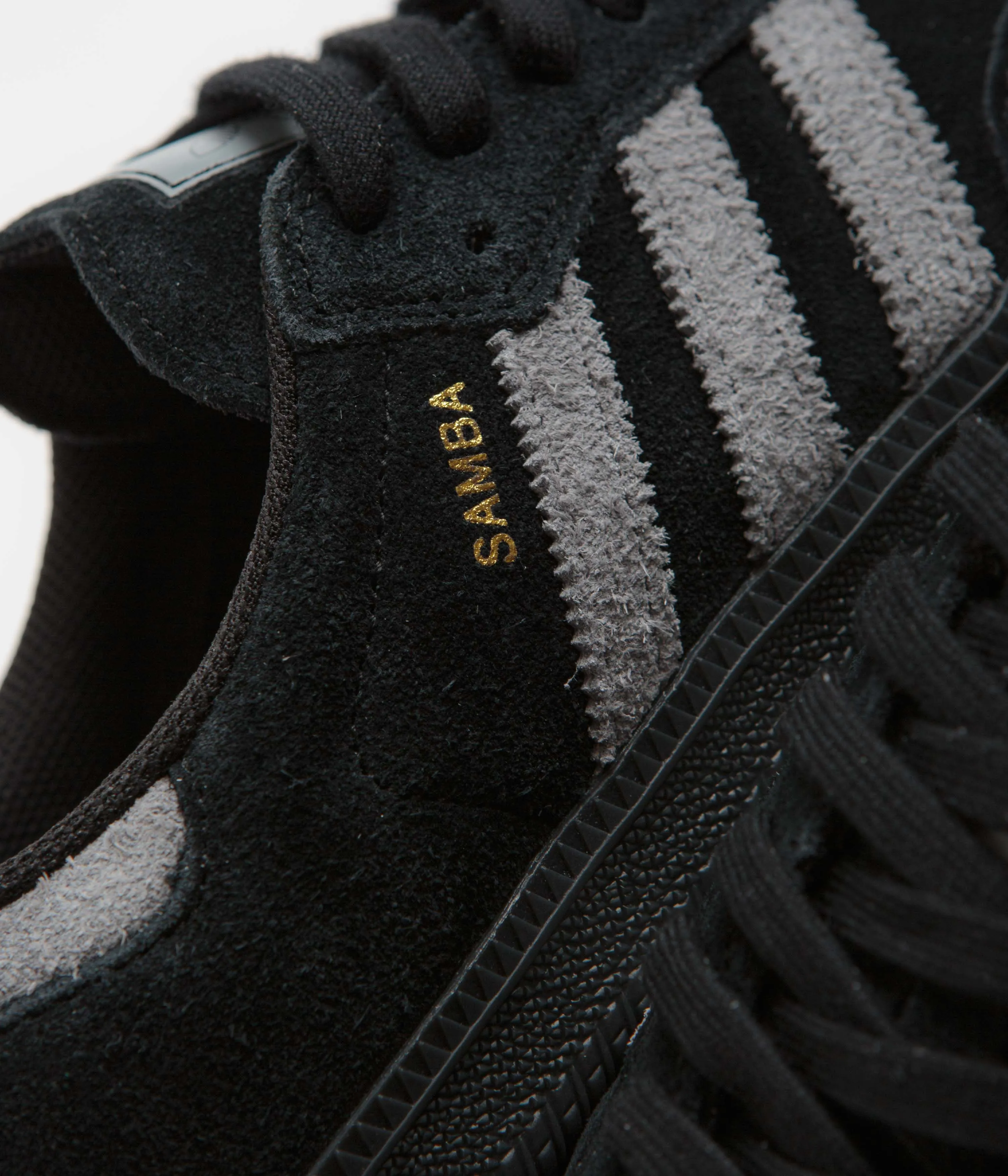 Adidas Samba ADV Shoes - Core Black / Grey Four / Gold Metallic