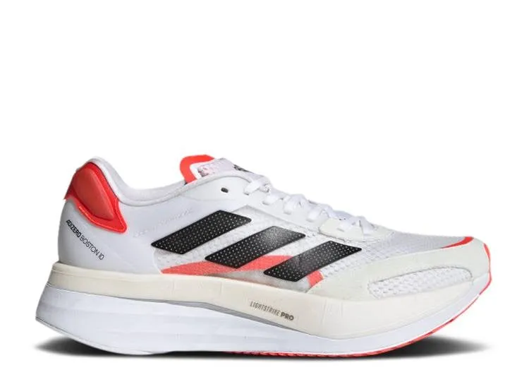 Adidas WMNS ADIZERO BOSTON 10 'WHITE SOLAR RED' sneakers, white