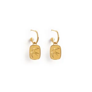 Aeris Drop Hoop Earrings