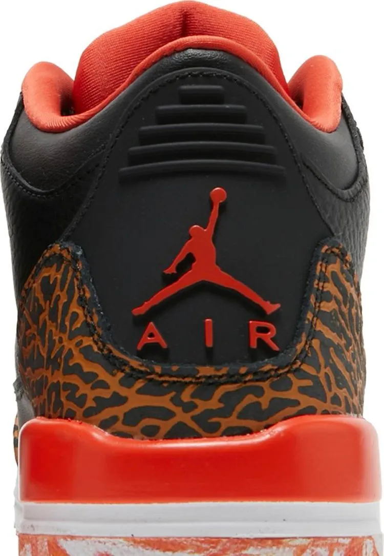 Air Jordan 3 Retro GS Kumquat Sneakers, Black