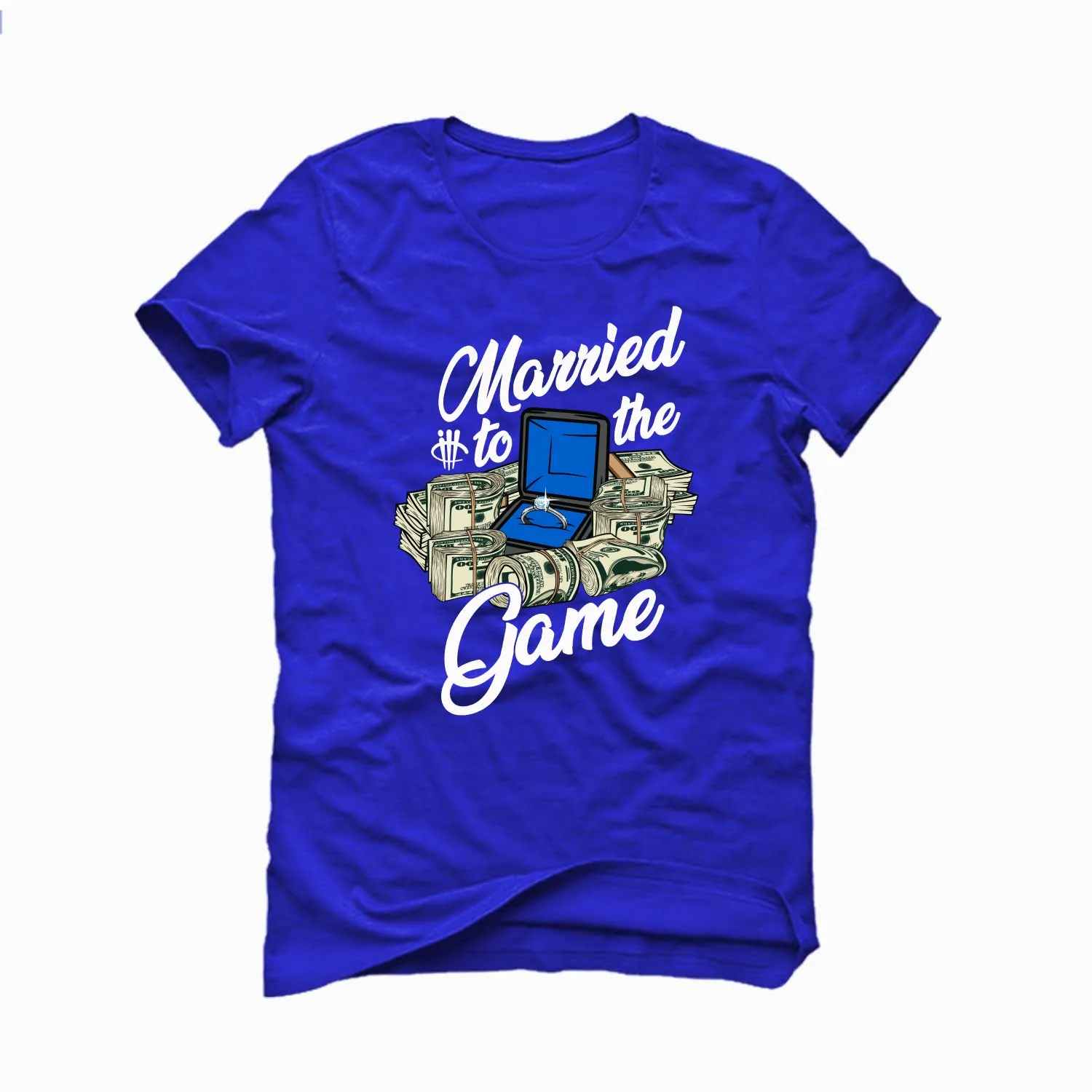 Air Jordan 5 “Racer Blue” Royal Blue T-Shirt (MARRIED TO THE GAME)