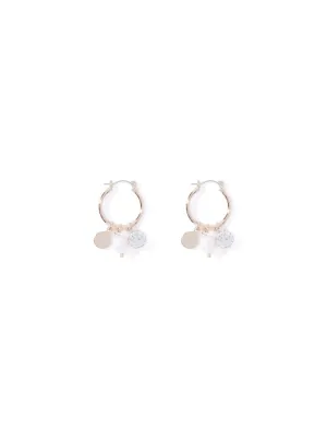 Alexia Pearl & Crystal Hoop Earrings