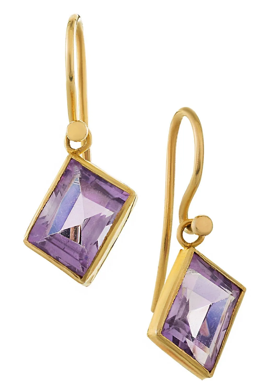 Amethyst Art Deco Dangle Earrings