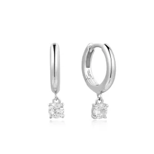 Ania Haie Silver Drop Solitaire Huggies