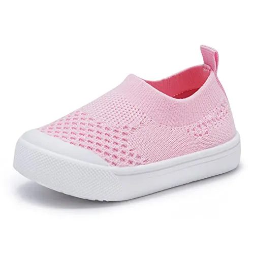 Baby Walking Shoes First Boy Girl Walker Infant Sock Tennis Mesh Sneakers Breathable 6 9 12 18 24 Months Pink Size 12-18 Months Infant