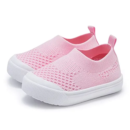 Baby Walking Shoes First Boy Girl Walker Infant Sock Tennis Mesh Sneakers Breathable 6 9 12 18 24 Months Pink Size 12-18 Months Infant