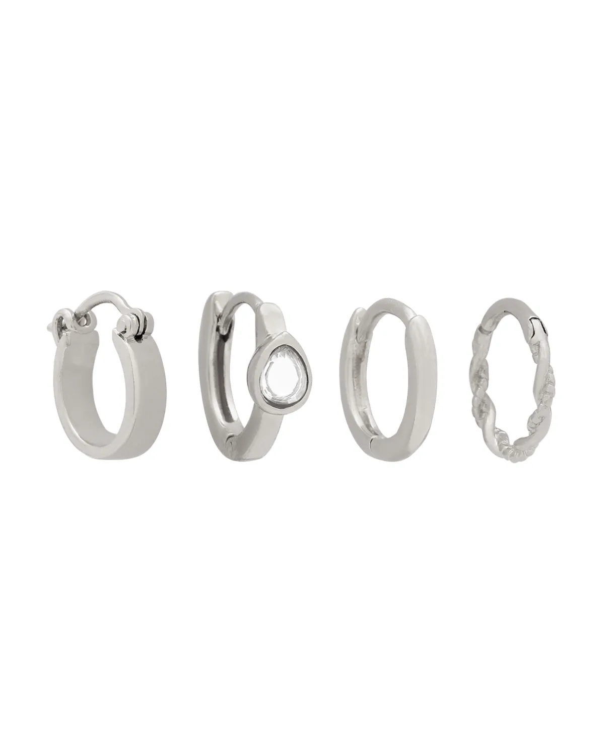 Basic Hoops Set - Sterling Silver