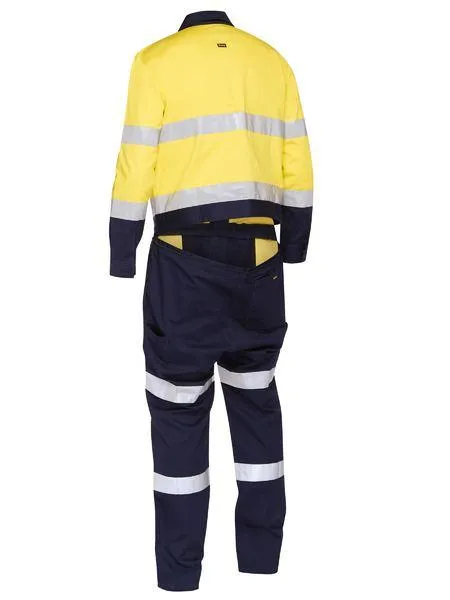 Bisley Taped Hi Vis Work Coverall With Waist Zip Opening - (BC6066T)