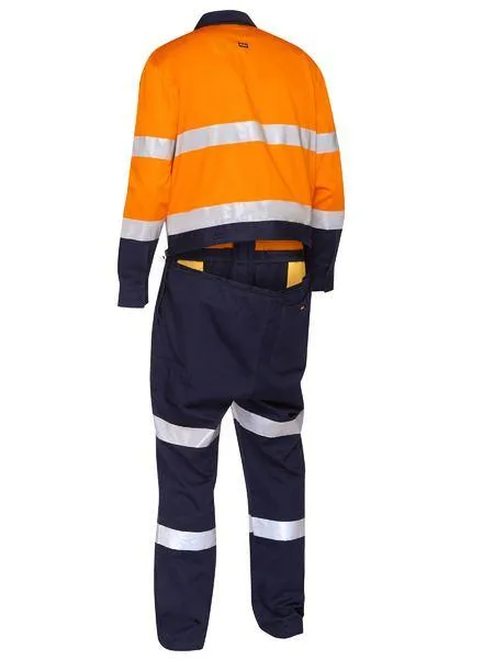 Bisley Taped Hi Vis Work Coverall With Waist Zip Opening - (BC6066T)