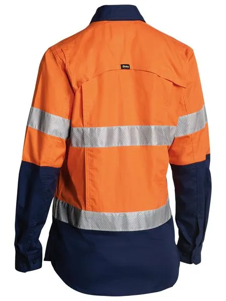 Bisley Womens 3m Taped Hi Vis X Airflow Ripstop Shirt (BL6415T)