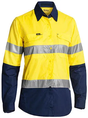 Bisley Womens 3m Taped Hi Vis X Airflow Ripstop Shirt (BL6415T)