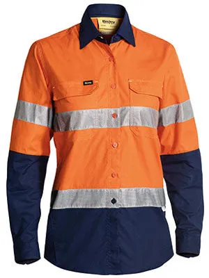 Bisley Womens 3m Taped Hi Vis X Airflow Ripstop Shirt (BL6415T)