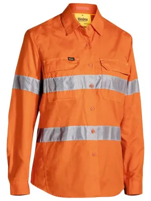 Bisley Womens 3m Taped Hi Vis X Airflow Ripstop Shirt (BL6416T)