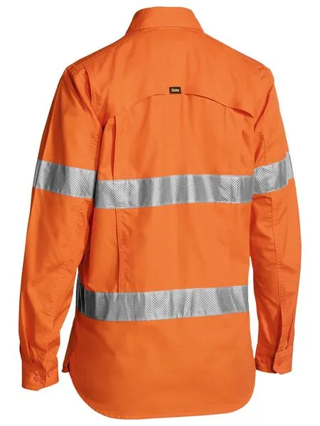 Bisley Womens 3m Taped Hi Vis X Airflow Ripstop Shirt (BL6416T)