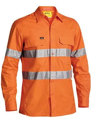 Bisley X Airflow™ Taped Hi Vis Ripstop Shirt - Long Sleeve-(BS6416T)