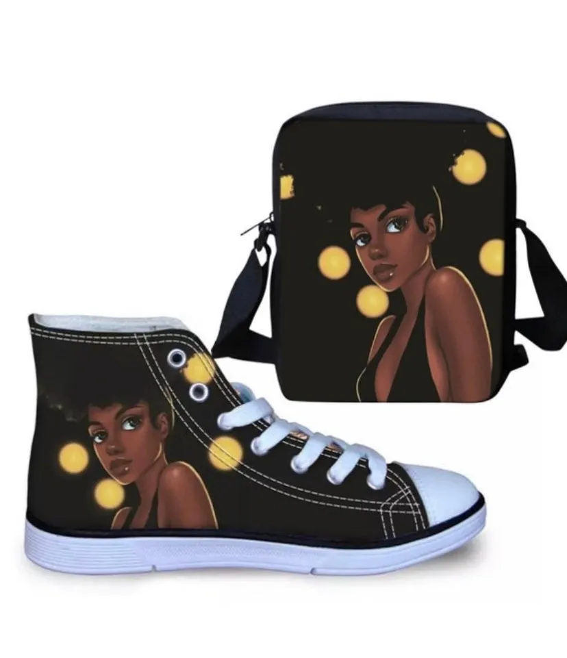 BLACK GIRL MAGIC HIGH TOP BOY SHOES AND BAG COMBO SET