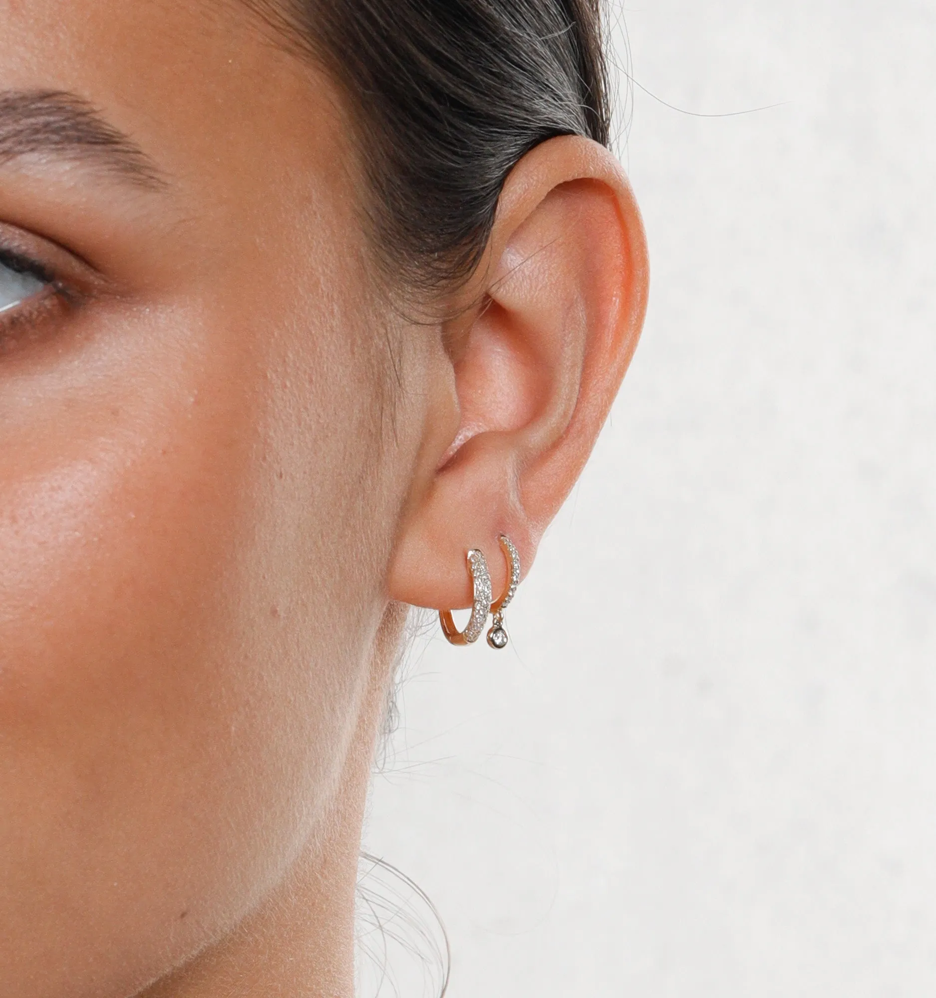 Bold Pave Diamond Hoop Earrings