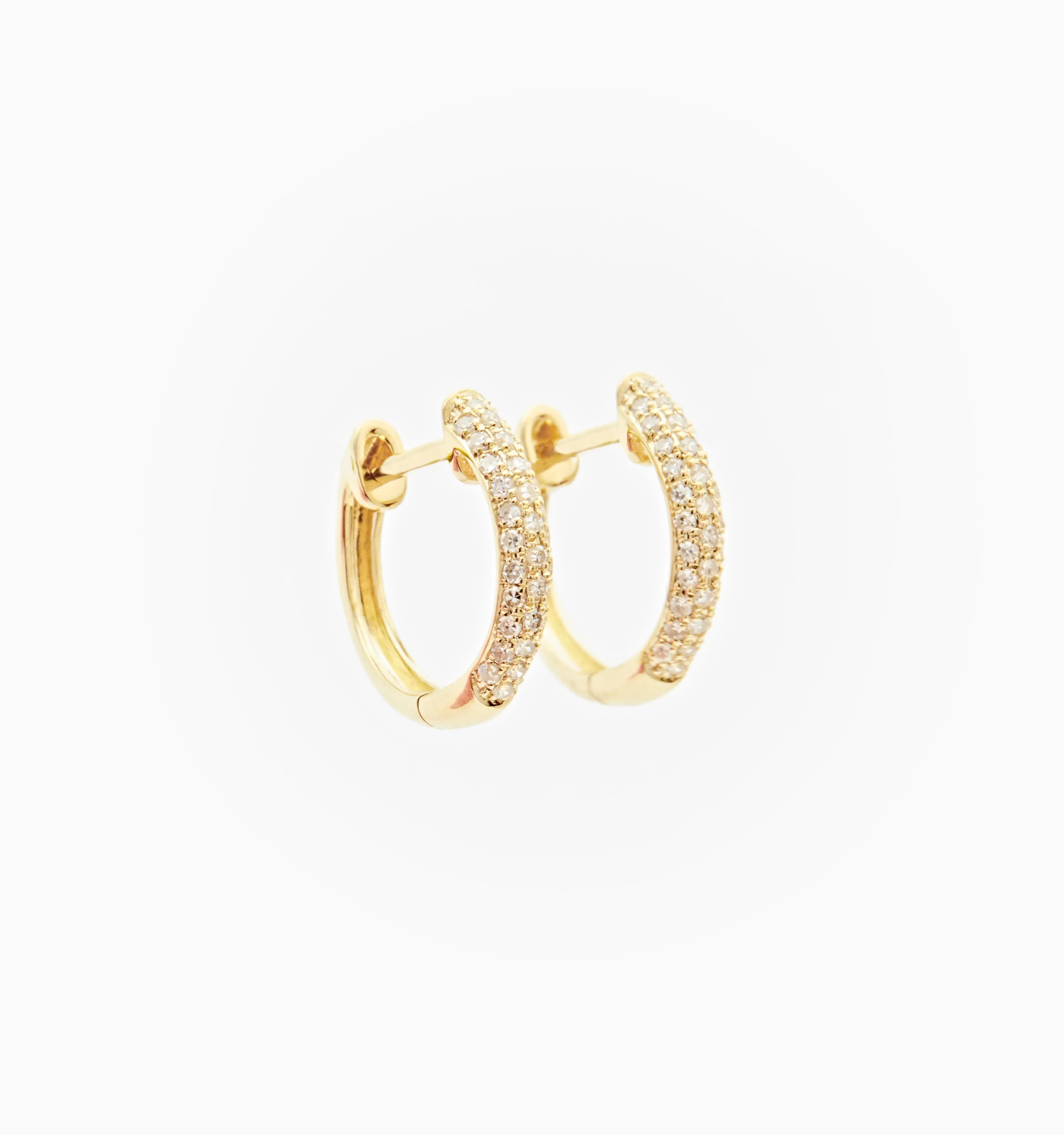 Bold Pave Diamond Hoop Earrings