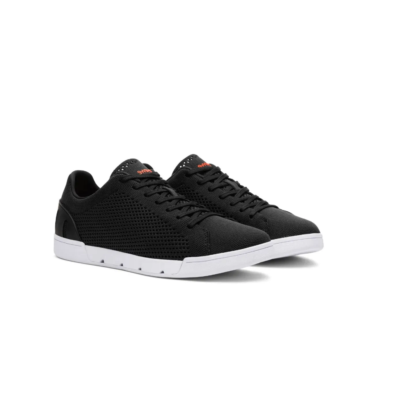 Breeze Tennis Knit Sneaker (Black   White)