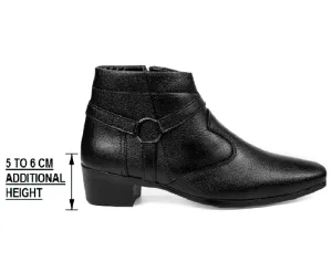 BXXY Men's Work Wear Height Increasing Zipper Boots