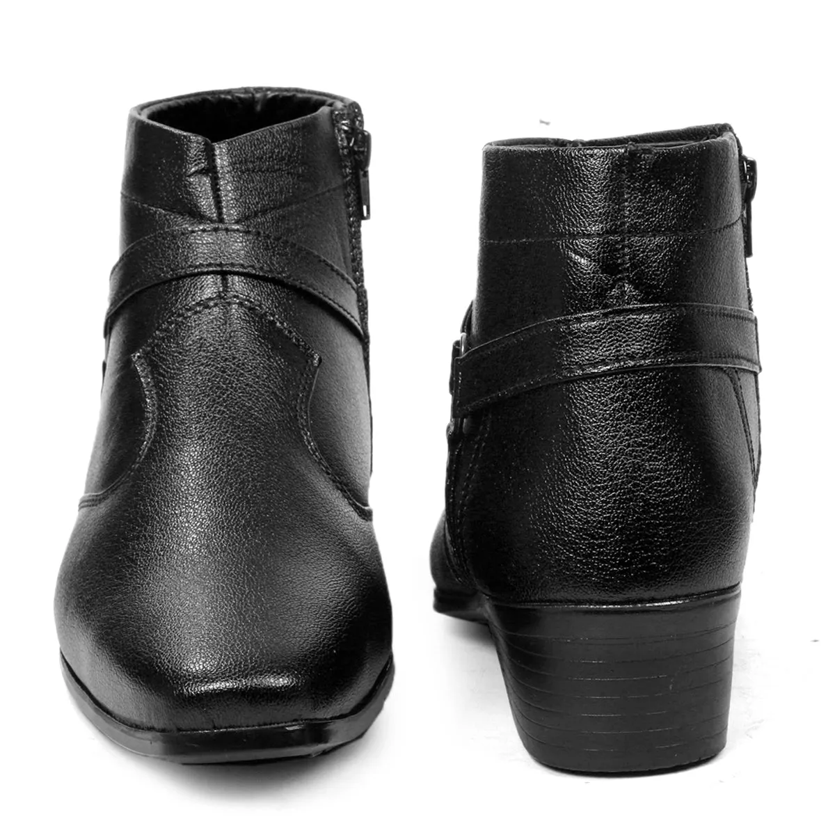 BXXY Men's Work Wear Height Increasing Zipper Boots