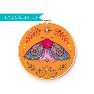 Carnival Moth Embroidery Supply Kit