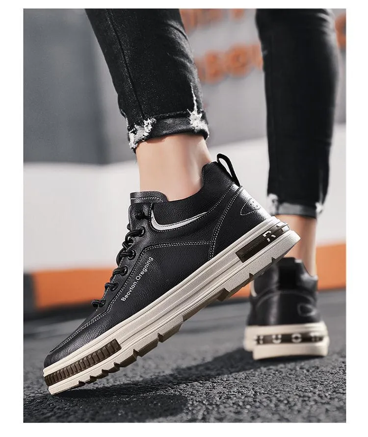 Casual Leather Non-Slip Outdoor Breathable Shoes