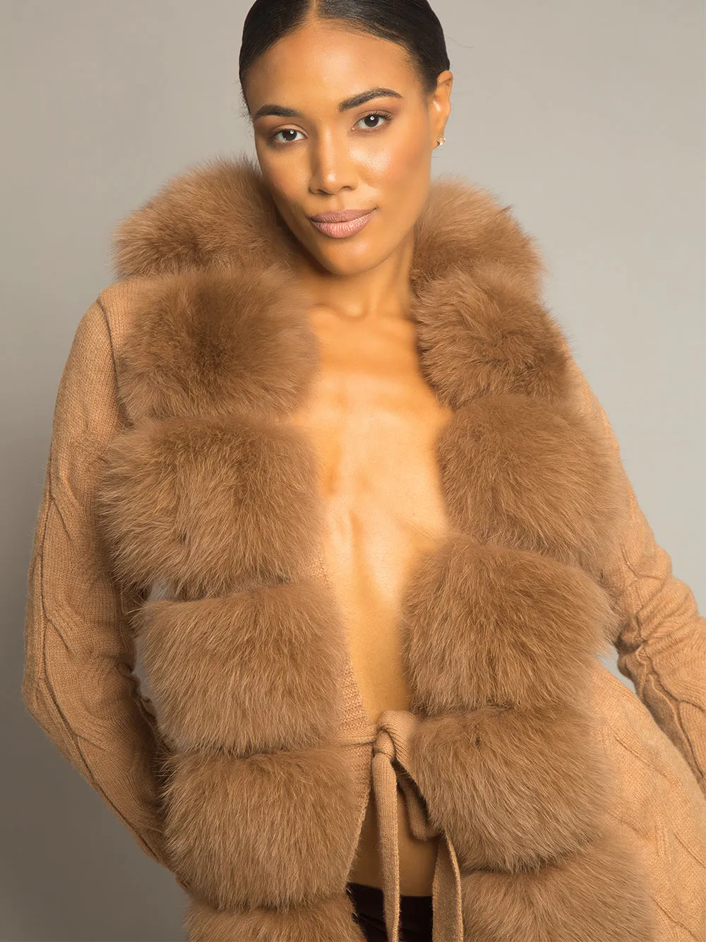 CAVO Fur & Cashmere Cardigan