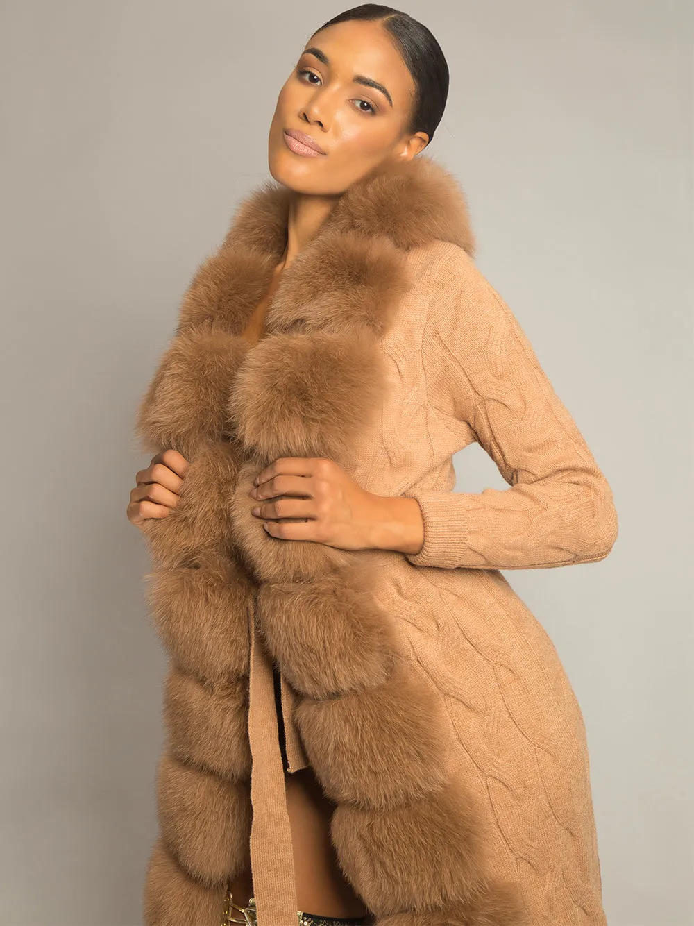 CAVO Fur & Cashmere Cardigan