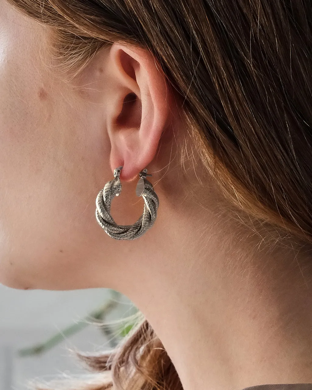 Cerys Statement Woven Hoop Earrings