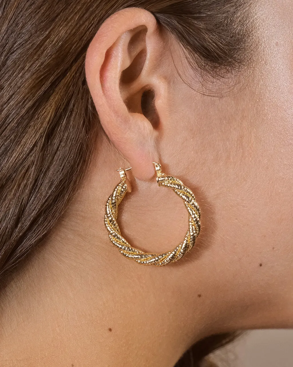 Cerys Statement Woven Hoop Earrings