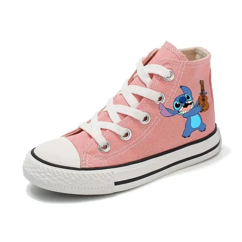 Children  Lilo Stitch Cartoon  Kids Shoes dsn Girl Boys Kids Canvas Fashion Shoes Sport Casual sneakers  Print Shoes Boys Tennis