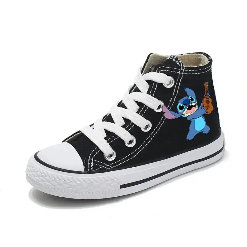 Children  Lilo Stitch Cartoon  Kids Shoes dsn Girl Boys Kids Canvas Fashion Shoes Sport Casual sneakers  Print Shoes Boys Tennis