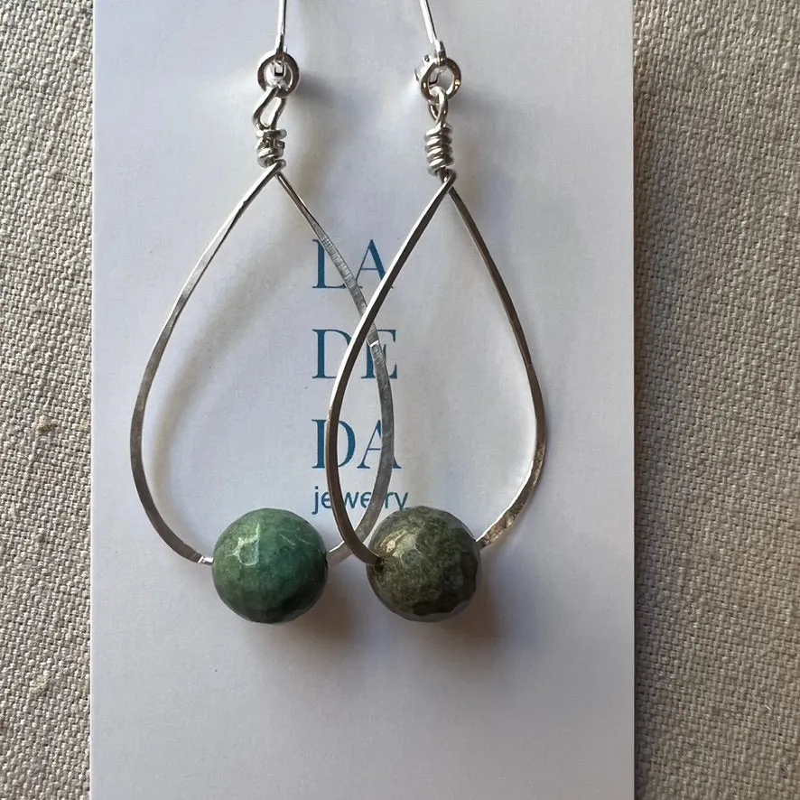 Chrysoprase Hoop Earrings