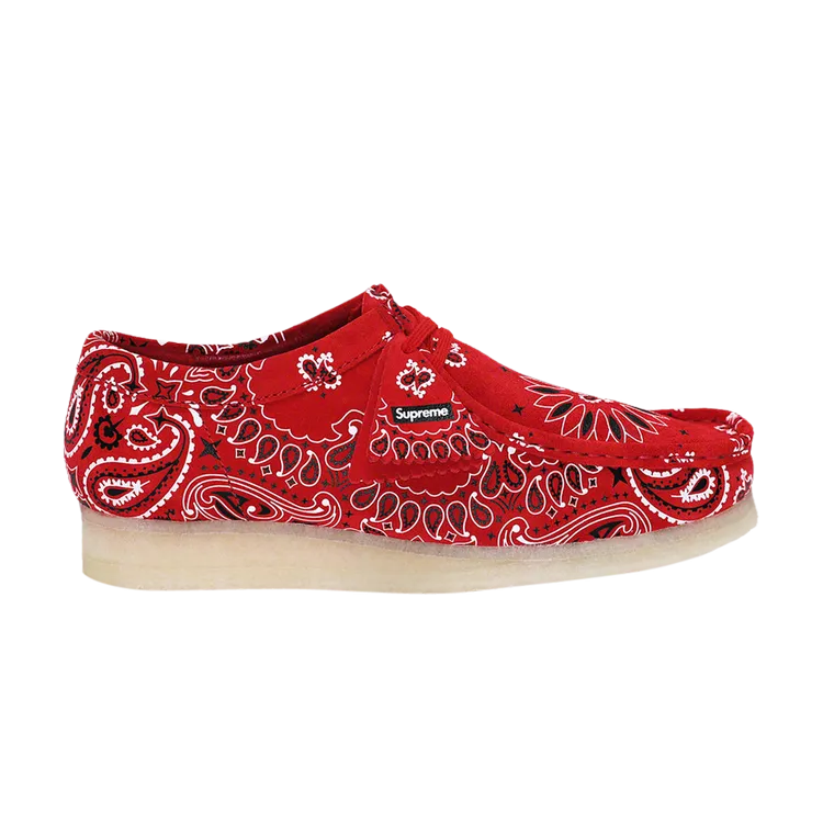 Clarks Supreme x Wallabee 'Red Bandana' Sneakers, Red