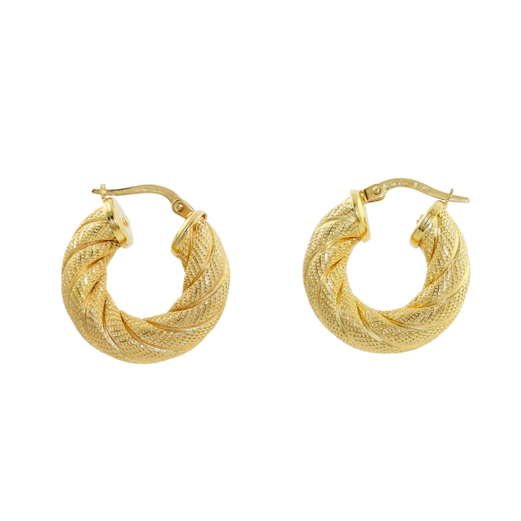 Cleopatra Small Twist Hoops 14k Yellow Gold